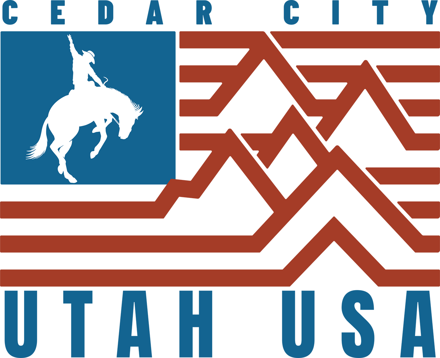 CEDAR CITY BRONCO FLAG