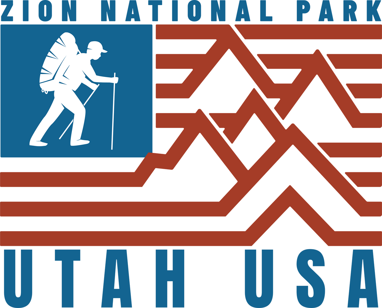 ZION HIKER FLAG