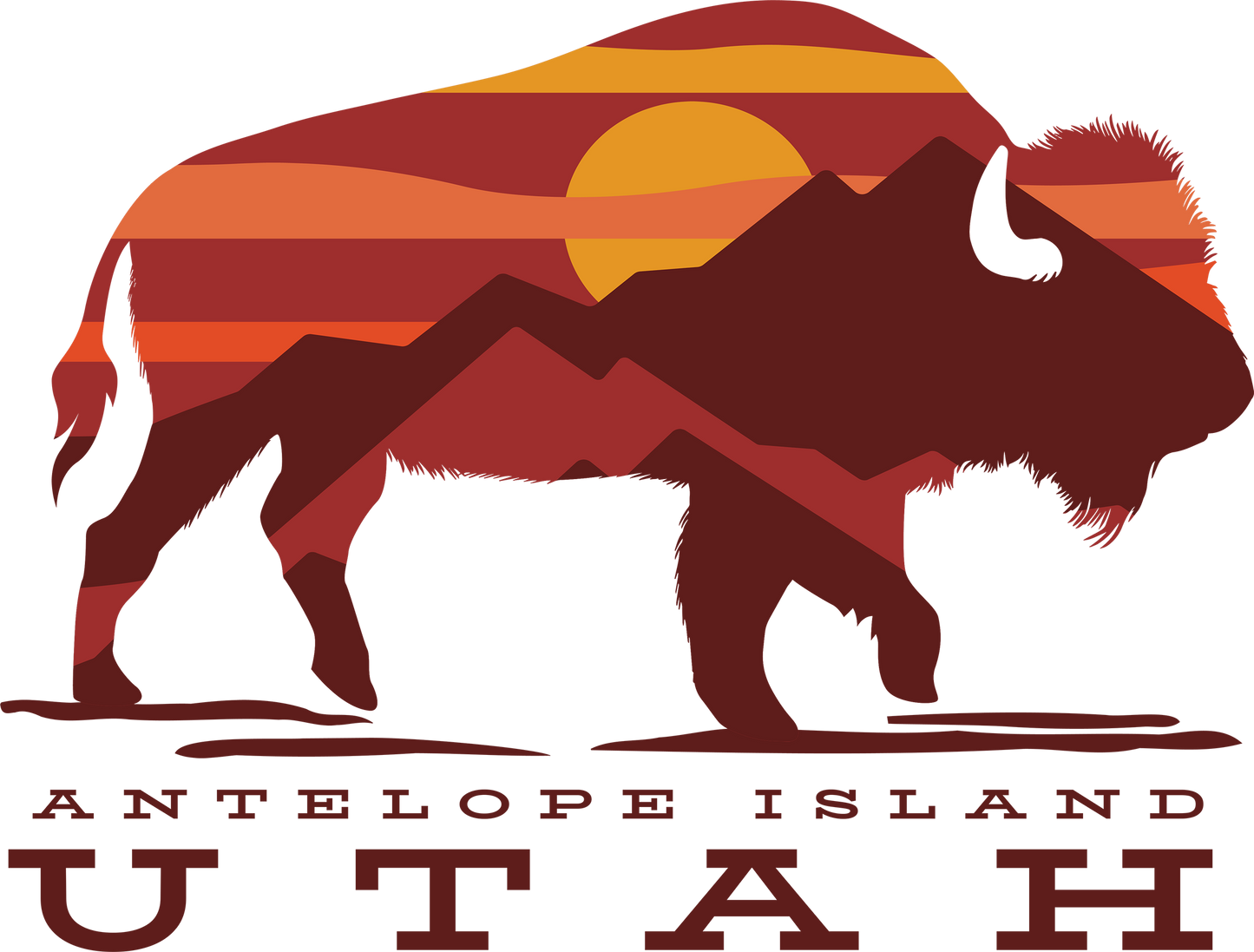 ANTELOPE ISLAND SUNSET BISON