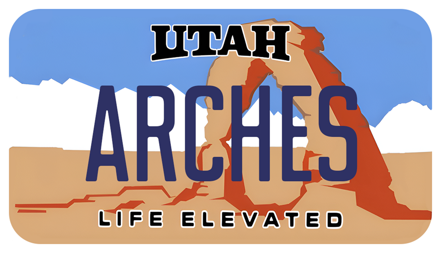 UTAH ARCHES PLATE