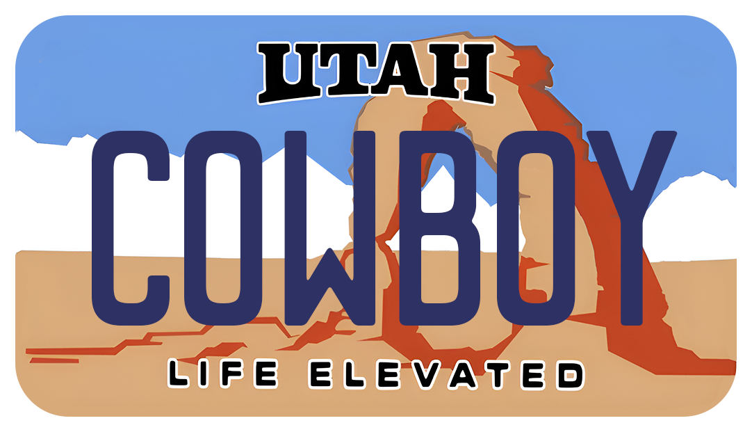 UTAH COWBOY PLATE