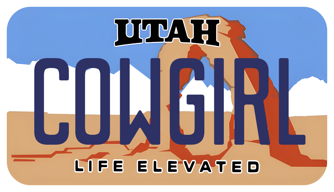 UTAH COWGIRL PLATE