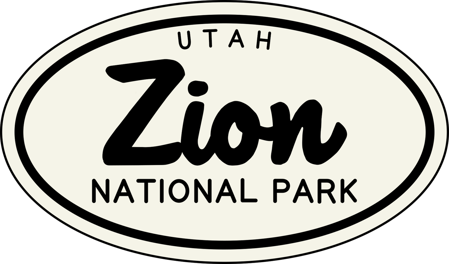 ZION NATIONAL PARK OVAL