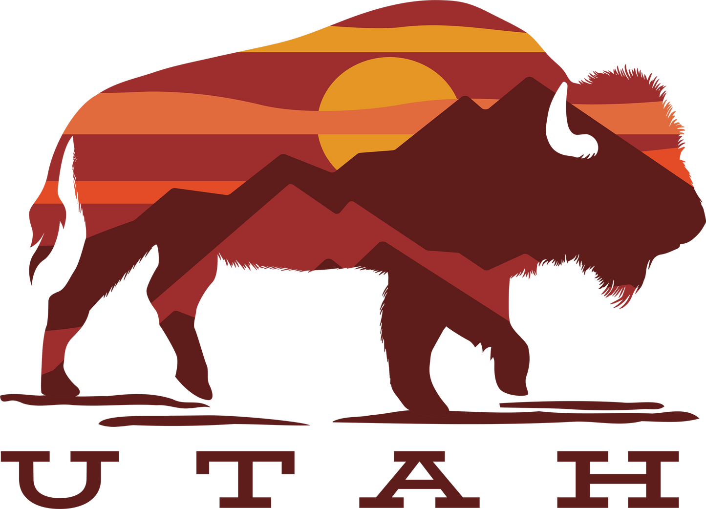 UTAH SUNSET BISON