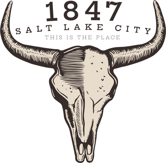 SALT LAKE 1847 BISON SKULL