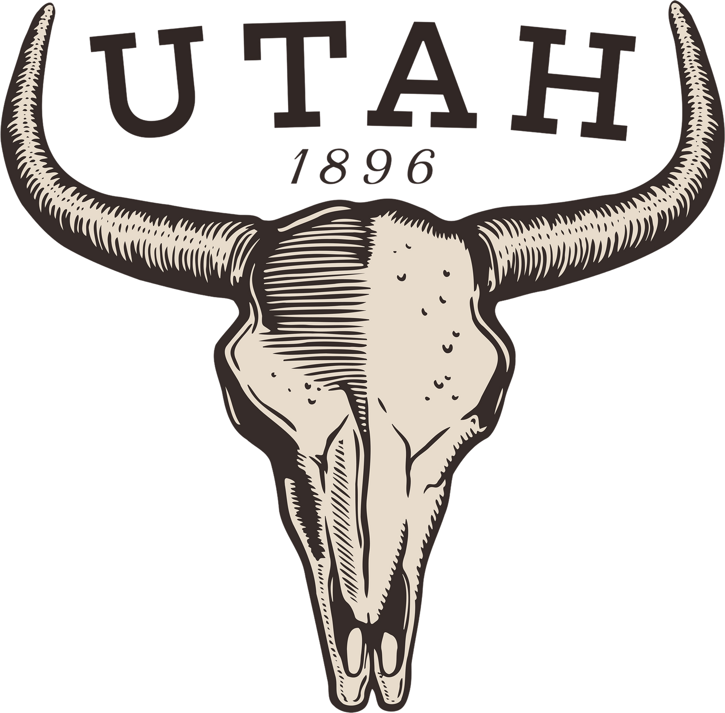 UTAH 1896 BISON SKULL