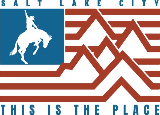 SLC BRONCO THIS IS THE PLACE FLAG