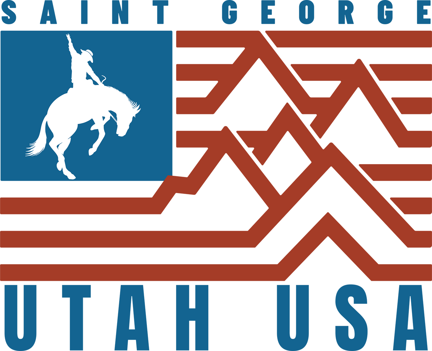 SAINT GEORGE BRONCO FLAG