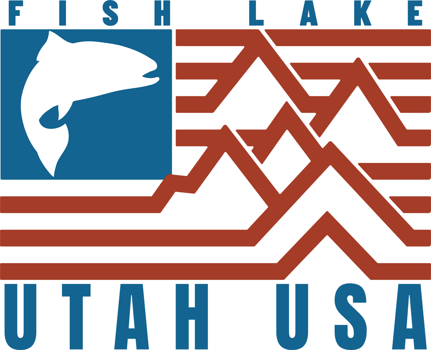 FISH LAKE TROUT FLAG