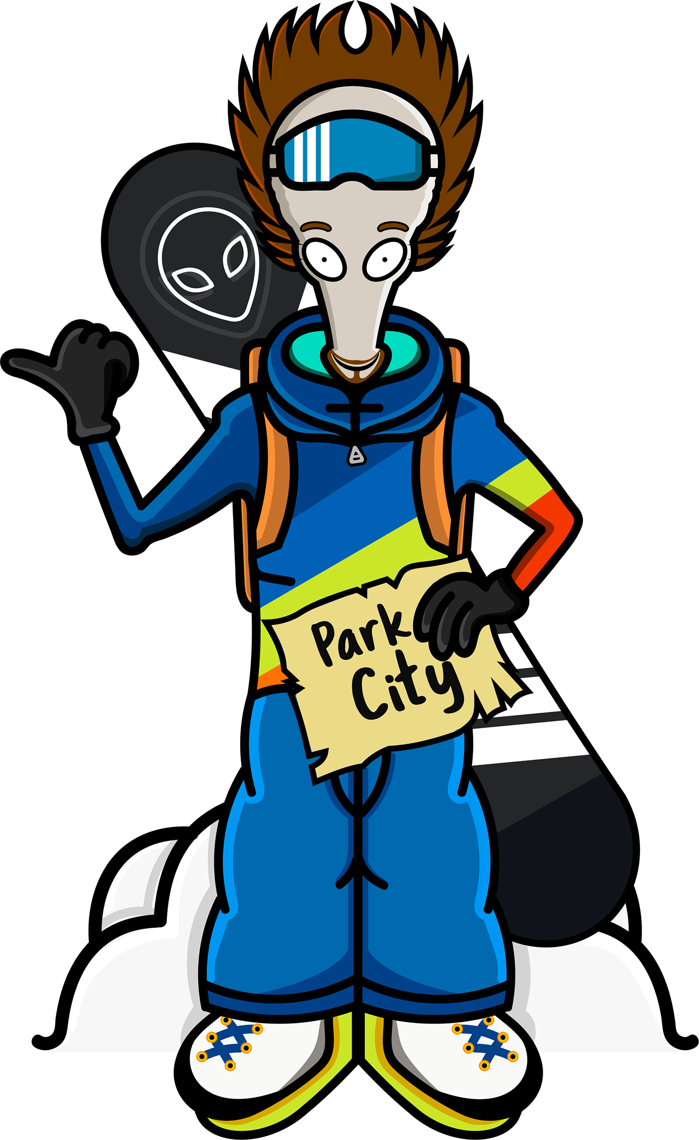 PARK CITY SNOWBOARD ALIEN