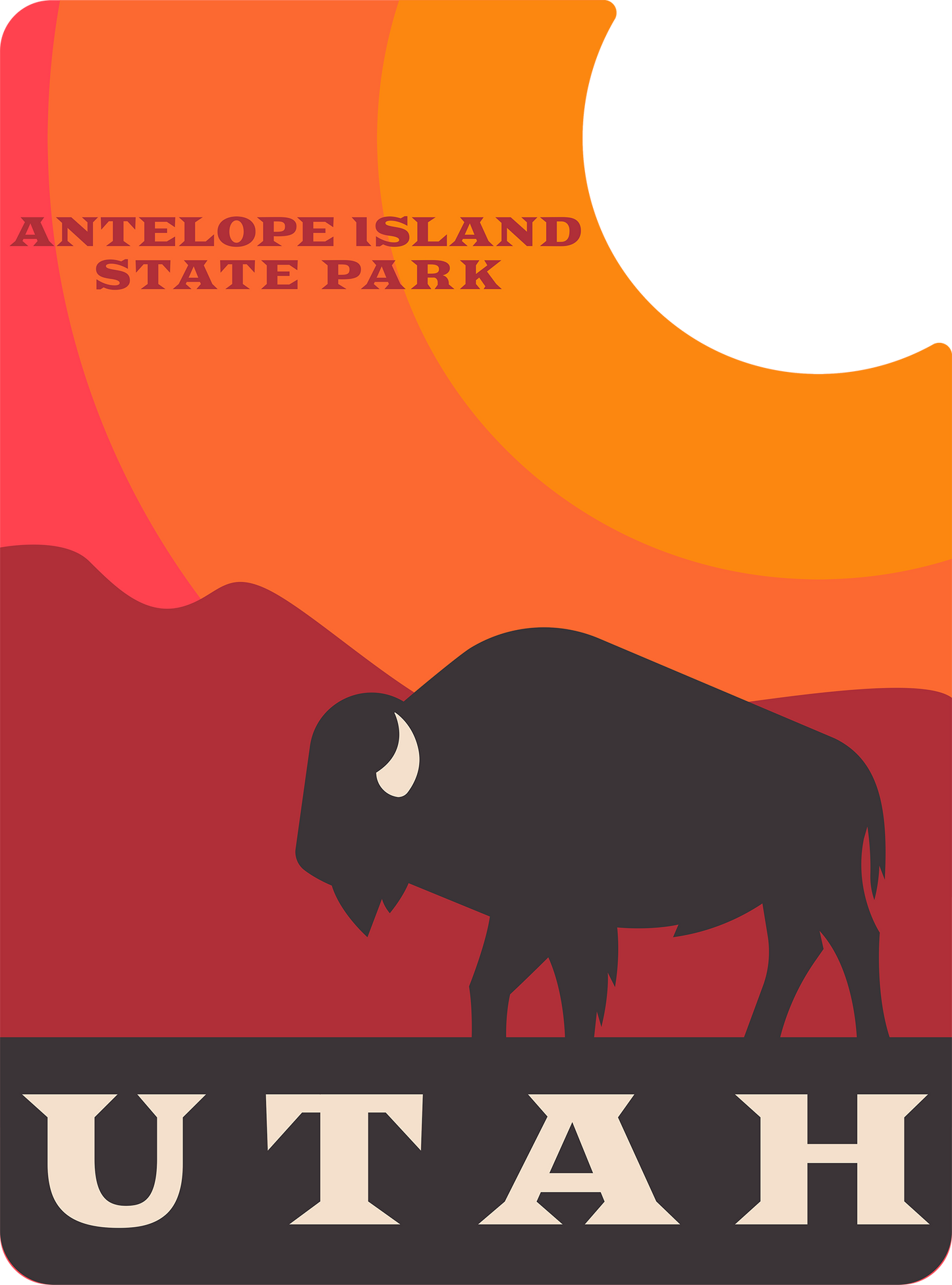 UTAH ANTELOPE ISLAND BISON