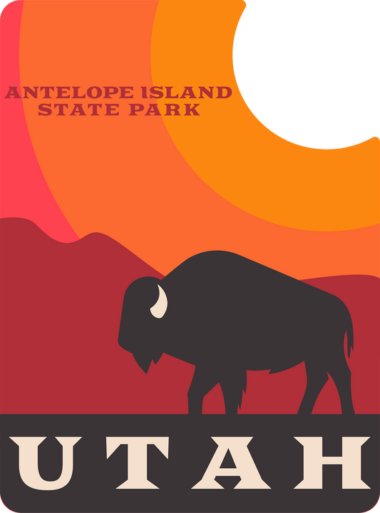 UTAH ANTELOPE ISLAND BISON