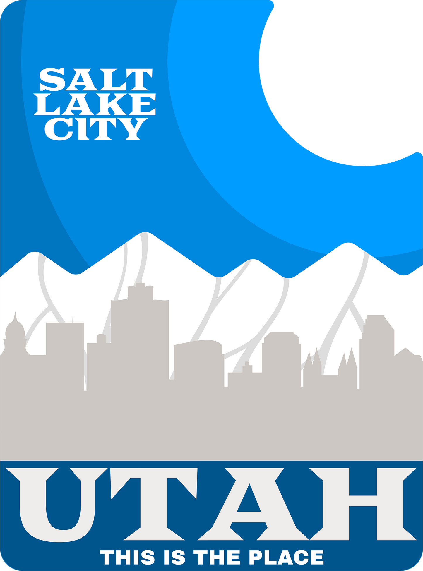 UTAH SALT LAKE CITY WINTER SKYLINE