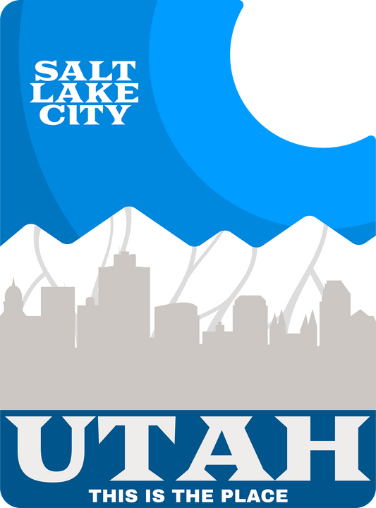 UTAH SALT LAKE CITY WINTER SKYLINE