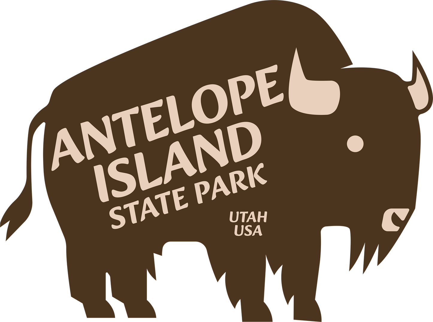 ANTELOPE ISLAND STATE PARK BROWN BISON