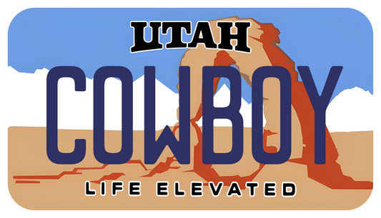 UTAH COWBOY PLATE