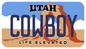 UTAH COWBOY PLATE