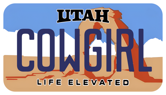 UTAH COWGIRL PLATE