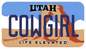 UTAH COWGIRL PLATE