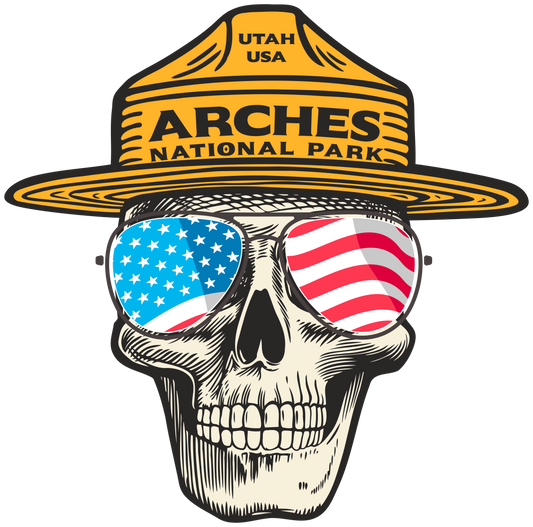 ARCHES NATIONAL PARK RANGER SKULL