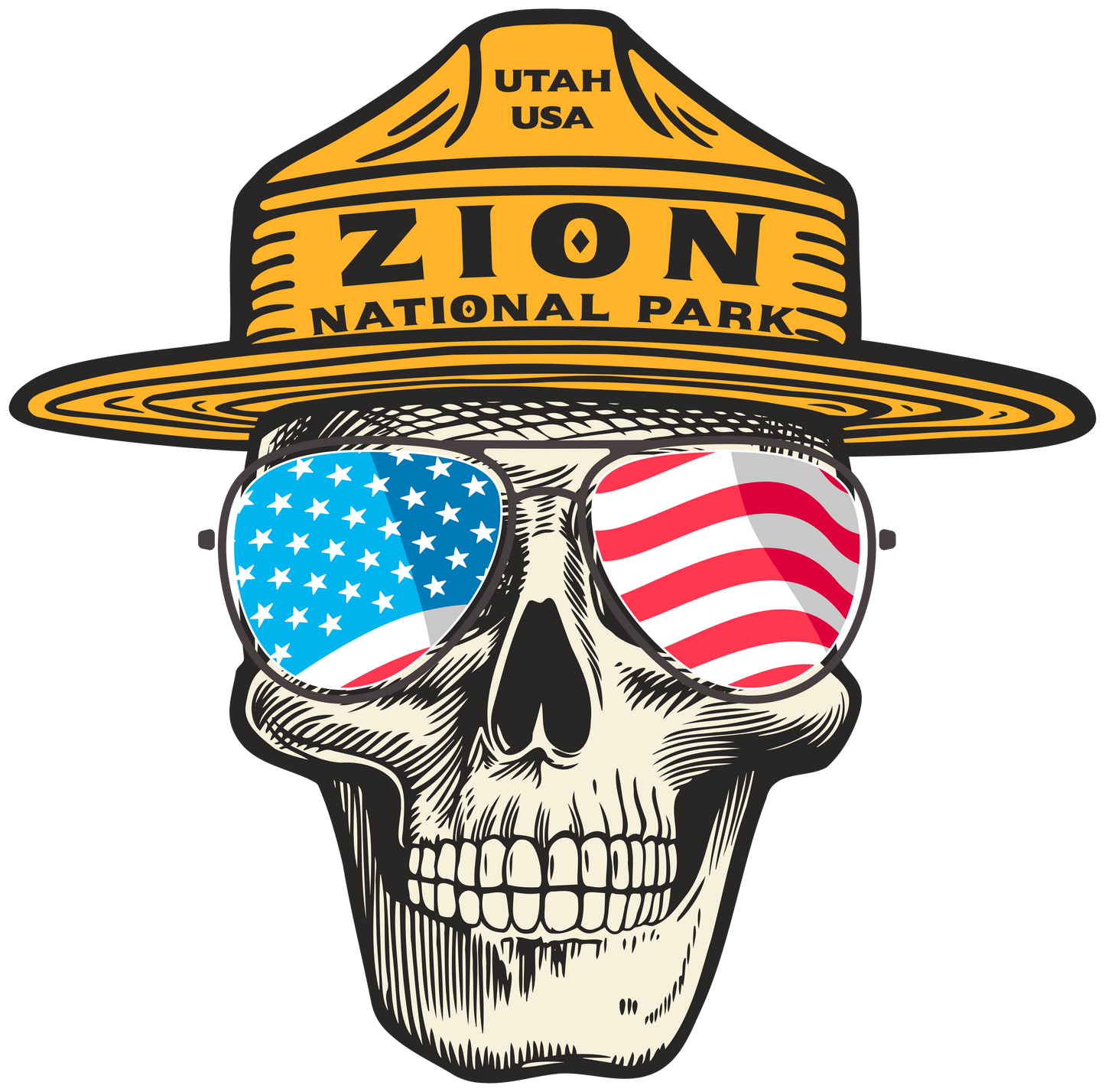 ZION NATIONAL PARK RANGER SKULL
