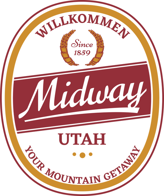 MIDWAY UTAH RED AND GOLD BEER LABEL