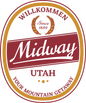 MIDWAY UTAH RED AND GOLD BEER LABEL
